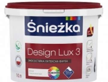Глубоко матовая латексная интерьерная краска Sniezka DESIGN LUX 3
